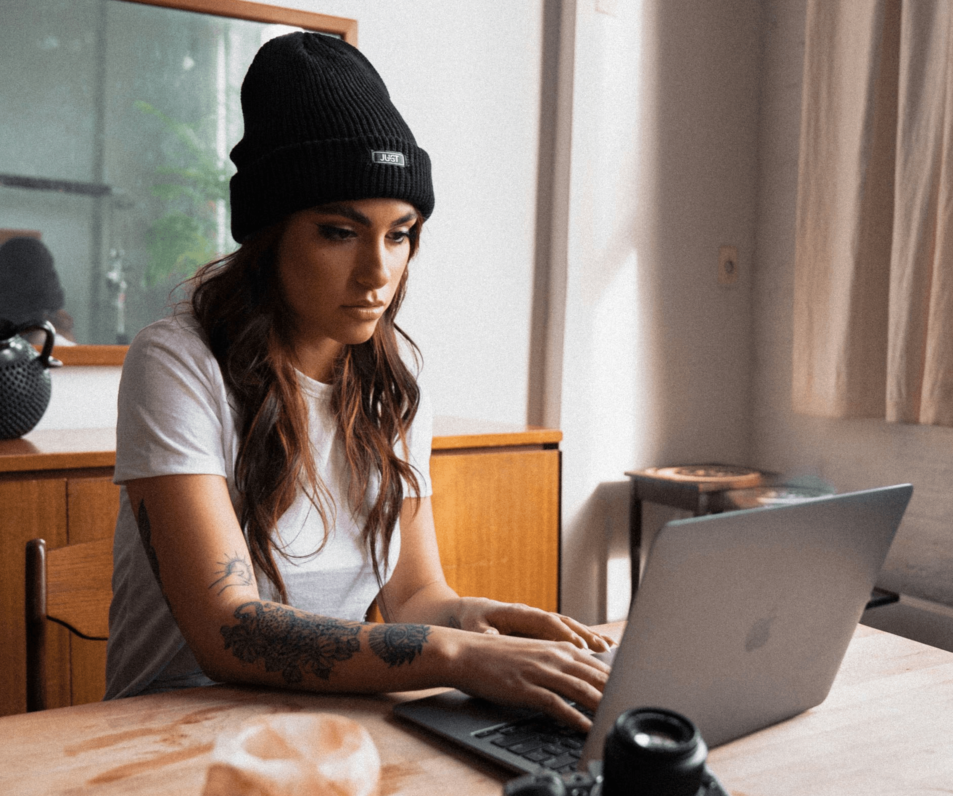 Designer working on laptop